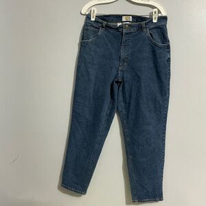 Talbots Jeans Womens Blue Denim High Rise Classic Straight Leg Stretch size 12W